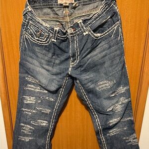 Laguna beach Men's Distressed Blue Jeans 38x30